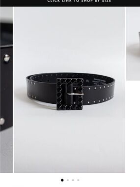 Vanzetti studded black leather belt